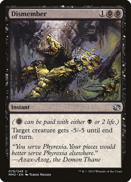 Dismember - Modern Masters 2015 Magic: The Gathering trading card