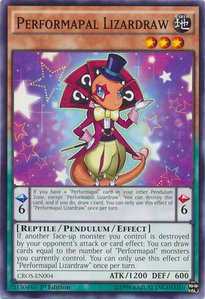 Performapal Lizardraw - Crossed Souls (CROS) #CROS-EN004 - Common / Short Print YuGiOh Trading Card