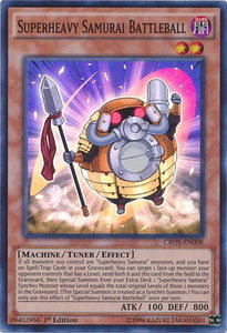 Superheavy Samurai Battleball - Crossed Souls (CROS) #CROS-EN008 - Super Rare YuGiOh Trading Card