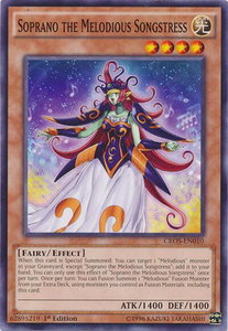 Soprano the Melodious Songstress - Crossed Souls (CROS) #CROS-EN010 - Common / Short Print YuGiOh Trading Card
