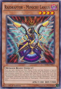 Raidraptor - Mimicry Lanius - Crossed Souls (CROS) #CROS-EN017 - Common / Short Print YuGiOh Trading Card