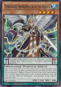 Zefrasaber, Swordmaster of the Nekroz - Crossed Souls (CROS) #CROS-EN026 - Common / Short Print YuGiOh Trading Card