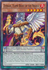 Zefraxa, Flame Beast of the Nekroz - Crossed Souls (CROS) #CROS-EN027 - Common / Short Print YuGiOh Trading Card