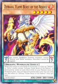 Zefraxa, Flame Beast of the Nekroz - Crossed Souls YuGiOh trading card