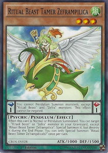 Ritual Beast Tamer Zeframpilica - Crossed Souls (CROS) #CROS-EN028 - Common / Short Print YuGiOh Trading Card