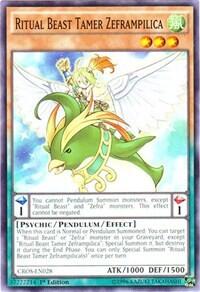 Ritual Beast Tamer Zeframpilica - Crossed Souls (CROS) #CROS-EN028 - Common / Short Print YuGiOh Trading Card