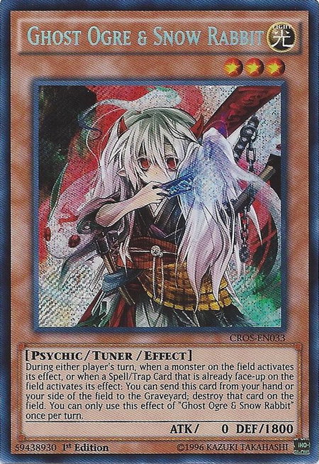 Ghost Ogre & Snow Rabbit - Crossed Souls YuGiOh trading card
