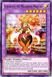 Schuberta the Melodious Maestra - Crossed Souls YuGiOh trading card