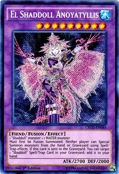 El Shaddoll Anoyatyllis trading card from Crossed Souls El Shaddoll Anoyatyllis - Crossed Souls YuGiOh trading card