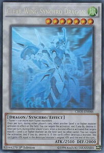Clear Wing Synchro Dragon (Ghost Rare) - Crossed Souls (CROS) #CROS-EN046 - Ghost Rare YuGiOh Trading Card