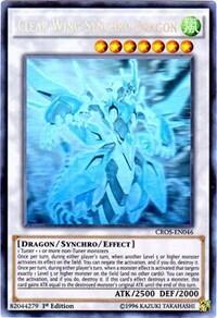 Clear Wing Synchro Dragon (Ghost Rare) - Crossed Souls (CROS) #CROS-EN046 - Ghost Rare YuGiOh Trading Card