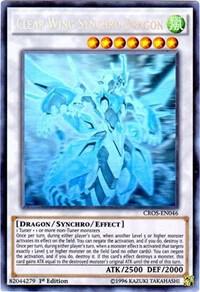 Clear Wing Synchro Dragon (Ghost Rare) - Crossed Souls YuGiOh trading card