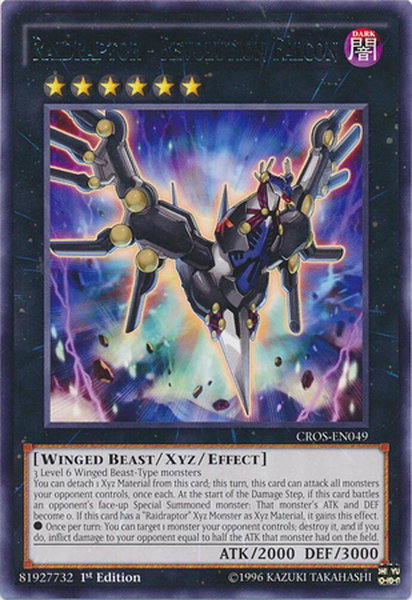 Raidraptor - Revolution Falcon trading card from Crossed Souls Raidraptor - Revolution Falcon - Crossed Souls YuGiOh trading card