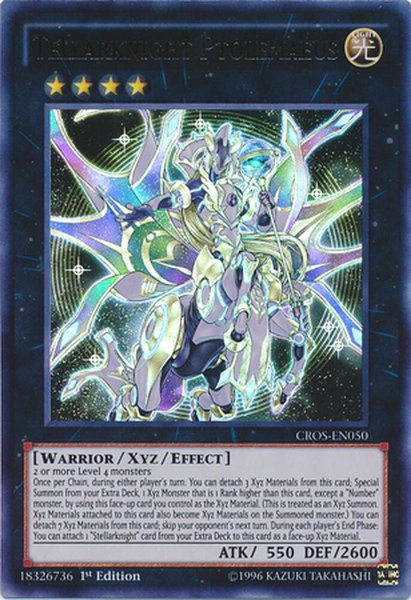 Tellarknight Ptolemaeus trading card from Crossed Souls Tellarknight Ptolemaeus - Crossed Souls YuGiOh trading card