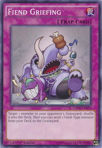 Fiend Griefing - Crossed Souls (CROS) #CROS-EN076 - Common / Short Print YuGiOh Trading Card