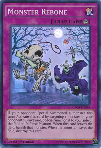 Monster Rebone trading card from Crossed Souls Monster Rebone - Crossed Souls YuGiOh trading card