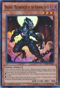 Draghig, Malebranche of the Burning Abyss - Crossed Souls (CROS) #CROS-EN082 - Super Rare YuGiOh Trading Card