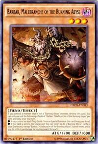Barbar, Malebranche of the Burning Abyss - Crossed Souls (CROS) #CROS-EN083 - Rare YuGiOh Trading Card