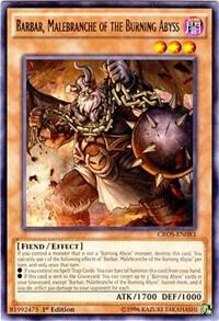 Barbar, Malebranche of the Burning Abyss - Crossed Souls YuGiOh trading card