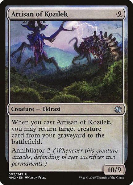 Artisan of Kozilek trading card from Modern Masters 2015 Artisan of Kozilek - Modern Masters 2015 Magic: The Gathering trading card