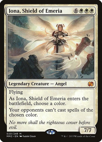Iona, Shield of Emeria trading card from Modern Masters 2015 Iona, Shield of Emeria - Modern Masters 2015 Magic: The Gathering trading card