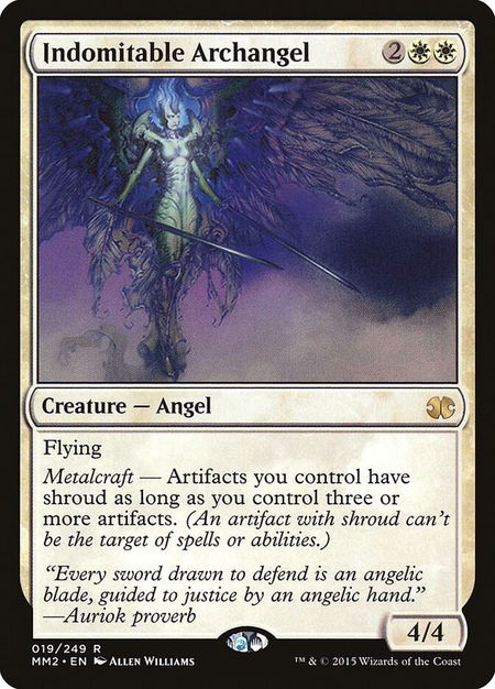Indomitable Archangel trading card from Modern Masters 2015 Indomitable Archangel - Modern Masters 2015 Magic: The Gathering trading card