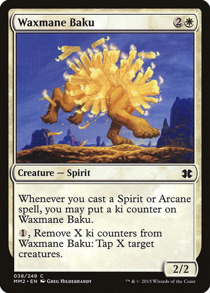 Waxmane Baku trading card from Modern Masters 2015 Waxmane Baku - Modern Masters 2015 Magic: The Gathering trading card