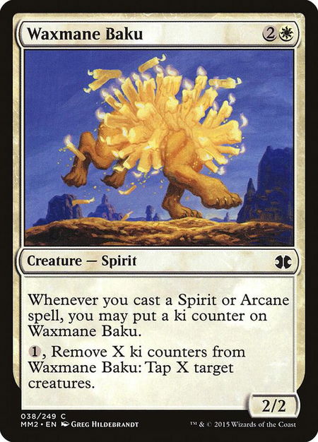 Waxmane Baku trading card from Modern Masters 2015 Waxmane Baku - Modern Masters 2015 Magic: The Gathering trading card