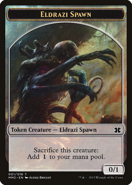 Eldrazi Spawn Token (001) trading card from Modern Masters 2015 Eldrazi Spawn Token (001) - Modern Masters 2015 Magic: The Gathering trading card