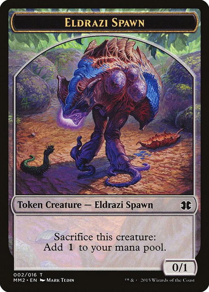 Eldrazi Spawn Token (002) trading card from Modern Masters 2015 Eldrazi Spawn Token (002) - Modern Masters 2015 Magic: The Gathering trading card