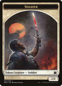 Soldier Token - Modern Masters 2015 (MM2) #4 - Token Magic: The Gathering Trading Card