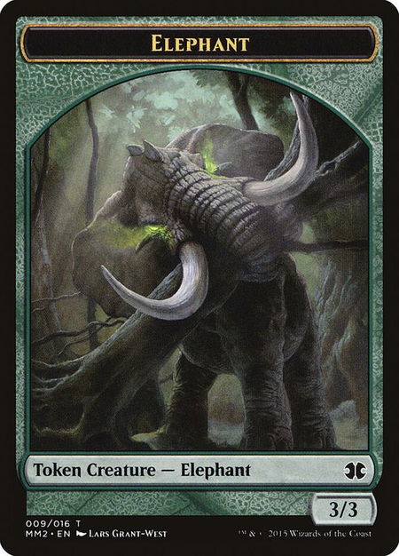 Elephant Token - Modern Masters 2015 Magic: The Gathering trading card