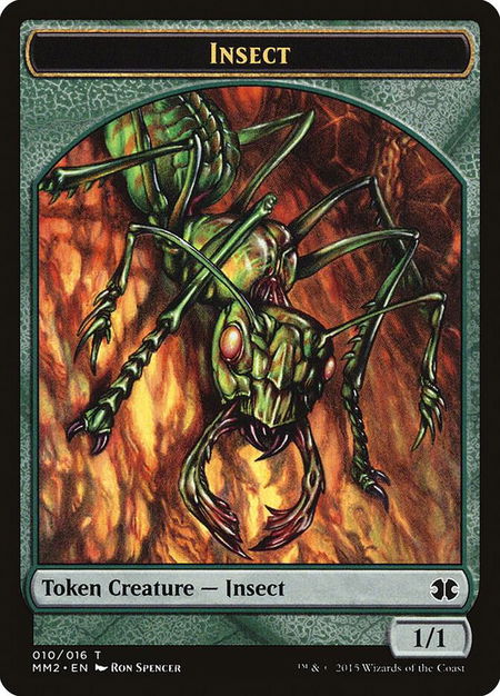 Insect Token trading card from Modern Masters 2015 Insect Token - Modern Masters 2015 Magic: The Gathering trading card