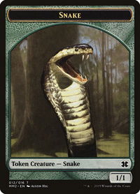 Snake Token - Modern Masters 2015 (MM2) #12 - Token Magic: The Gathering Trading Card