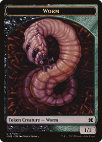 Worm Token - Modern Masters 2015 (MM2) #14 - Token Magic: The Gathering Trading Card
