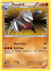 Excadrill (#17 Non-Holo) - BW Trainer Kit: Excadrill & Zoroark (BLW) #17/30 - Common Pokémon Trading Card
