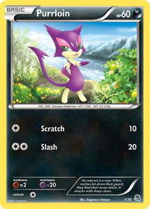 Purrloin (#1) - BW Trainer Kit: Excadrill & Zoroark (BLW) #1/30 - Common Pokémon Trading Card