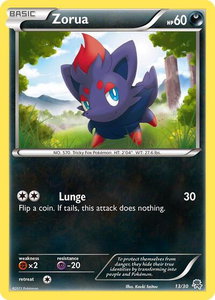 Zorua (#13) - BW Trainer Kit: Excadrill & Zoroark (BLW) #13/30 - Common Pokémon Trading Card
