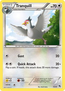 Tranquill - BW Trainer Kit: Excadrill & Zoroark (BLW) #15/30 - Common Pokémon Trading Card