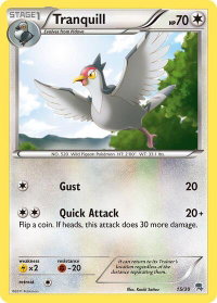 Tranquill - BW Trainer Kit: Excadrill & Zoroark (BLW) #15/30 - Common Pokémon Trading Card