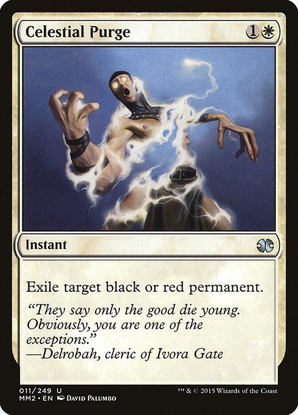 Celestial Purge trading card from Modern Masters 2015 Celestial Purge - Modern Masters 2015 Magic: The Gathering trading card