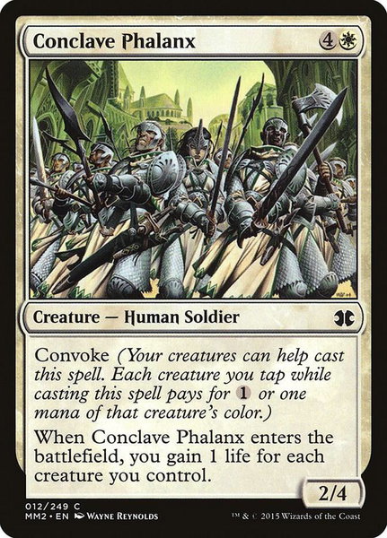 Conclave Phalanx trading card from Modern Masters 2015 Conclave Phalanx - Modern Masters 2015 Magic: The Gathering trading card