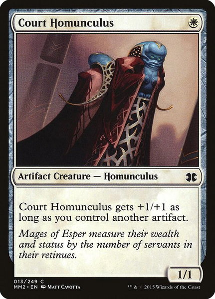 Court Homunculus trading card from Modern Masters 2015 Court Homunculus - Modern Masters 2015 Magic: The Gathering trading card