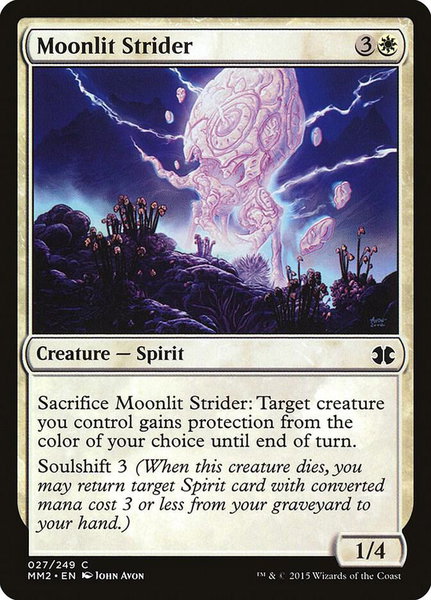 Moonlit Strider trading card from Modern Masters 2015 Moonlit Strider - Modern Masters 2015 Magic: The Gathering trading card