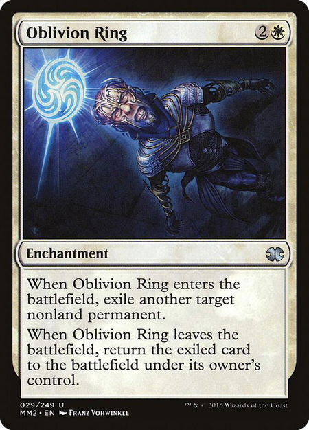Oblivion Ring trading card from Modern Masters 2015 Oblivion Ring - Modern Masters 2015 Magic: The Gathering trading card