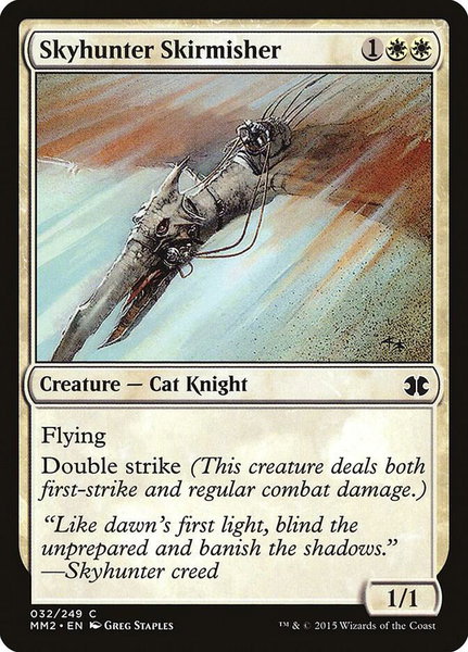 Skyhunter Skirmisher trading card from Modern Masters 2015 Skyhunter Skirmisher - Modern Masters 2015 Magic: The Gathering trading card