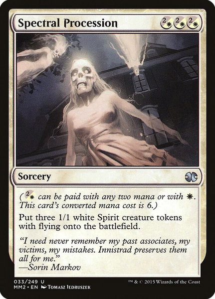 Spectral Procession trading card from Modern Masters 2015 Spectral Procession - Modern Masters 2015 Magic: The Gathering trading card