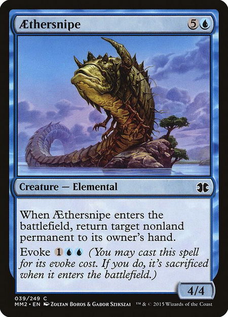 Aethersnipe trading card from Modern Masters 2015 Aethersnipe - Modern Masters 2015 Magic: The Gathering trading card