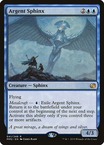 Argent Sphinx - Modern Masters 2015 (MM2) #41 - Rare Magic: The Gathering Trading Card