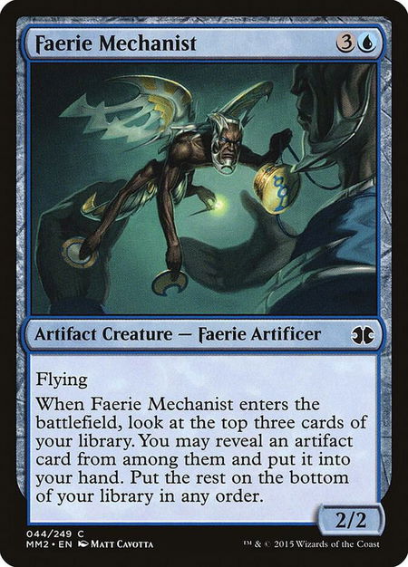 Faerie Mechanist trading card from Modern Masters 2015 Faerie Mechanist - Modern Masters 2015 Magic: The Gathering trading card